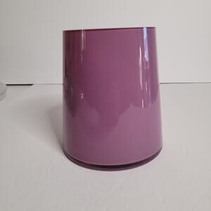 Elegant Purple Glass Vase - Home Decor Accent Piece